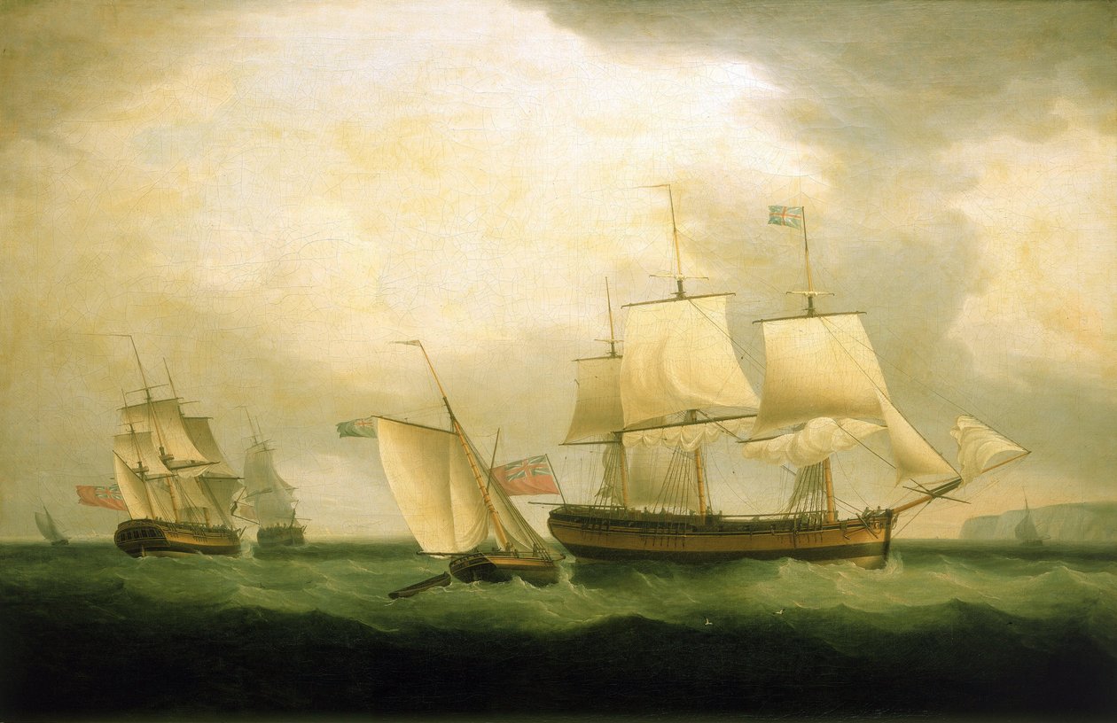 O cúter "Mary Ann", lançado em 1795, e o HMS "Sylph", que pertenceu à frota de Horatio Nelson (1758-1805) em 1805, e que serviu então em Guernsey (Inglaterra), de onde efectuou ataques à costa francesa de Thomas Whitcombe