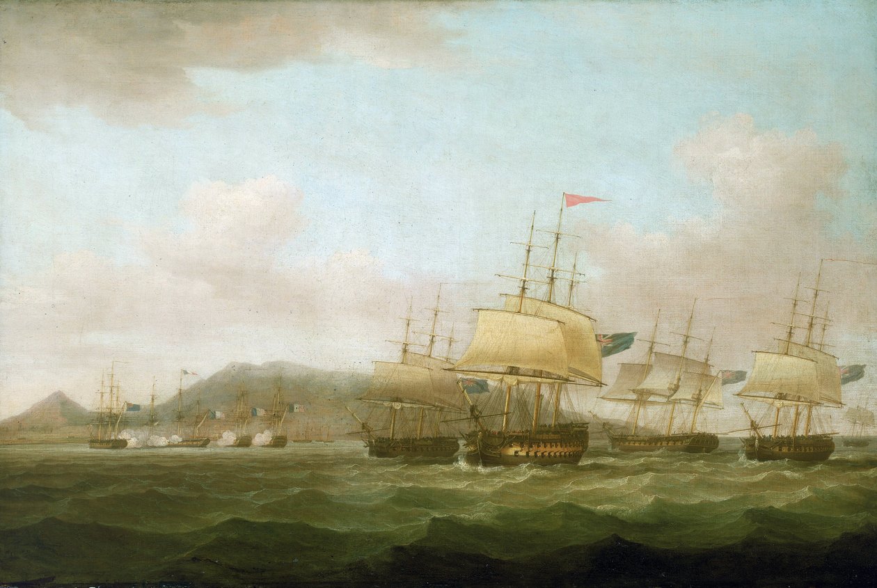 Tomada de Saint Paul, perto da ilha de Bourbon (atual ilha da Reunião) pela frota britânica, a 21 de setembro de Thomas Whitcombe