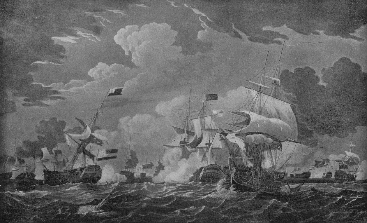 Vitória do Almirante Duncan, c1798 de Thomas Whitcombe