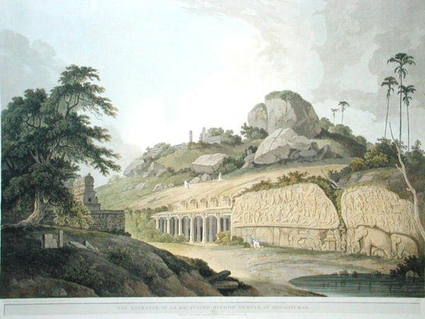 A Entrada de um Templo Hindoo Escavado em Mavalipuram, placa 53 do 