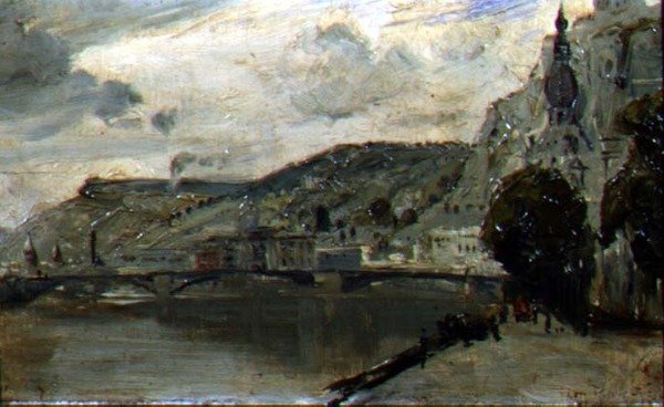 A Ponte em Dinant de Thomas William Roberts