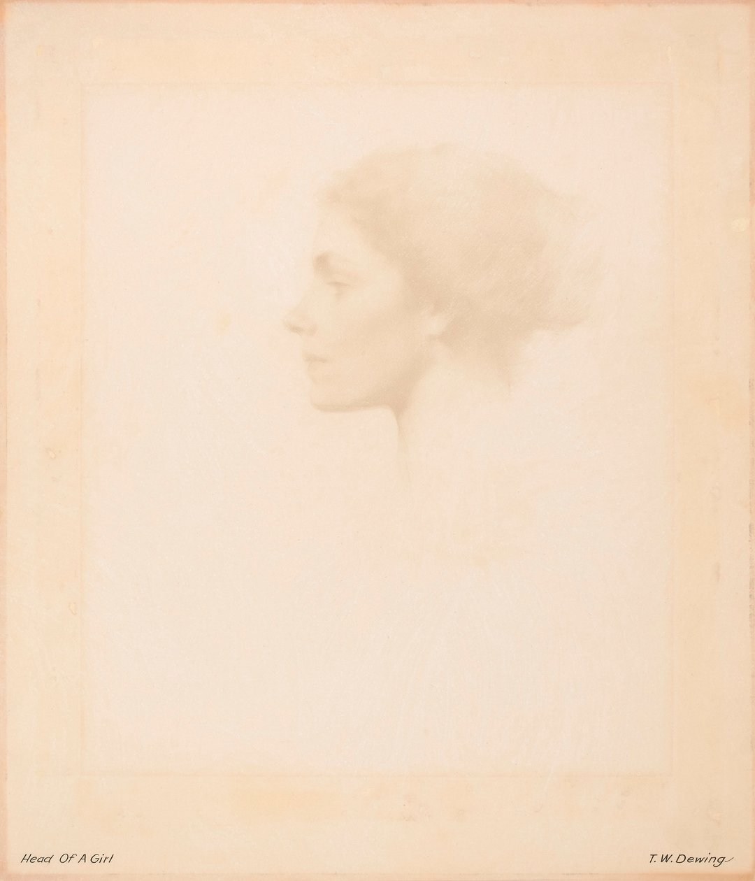 Cabeça de uma rapariga de Thomas Wilmer Dewing
