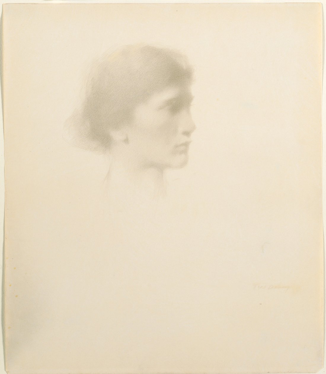 Cabeça de uma mulher, 1894 ou depois. de Thomas Wilmer Dewing