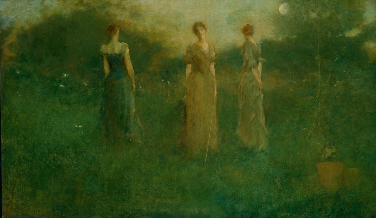 No jardim de Thomas Wilmer Dewing
