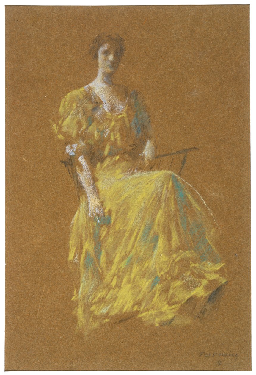 Dama de verde de Thomas Wilmer Dewing