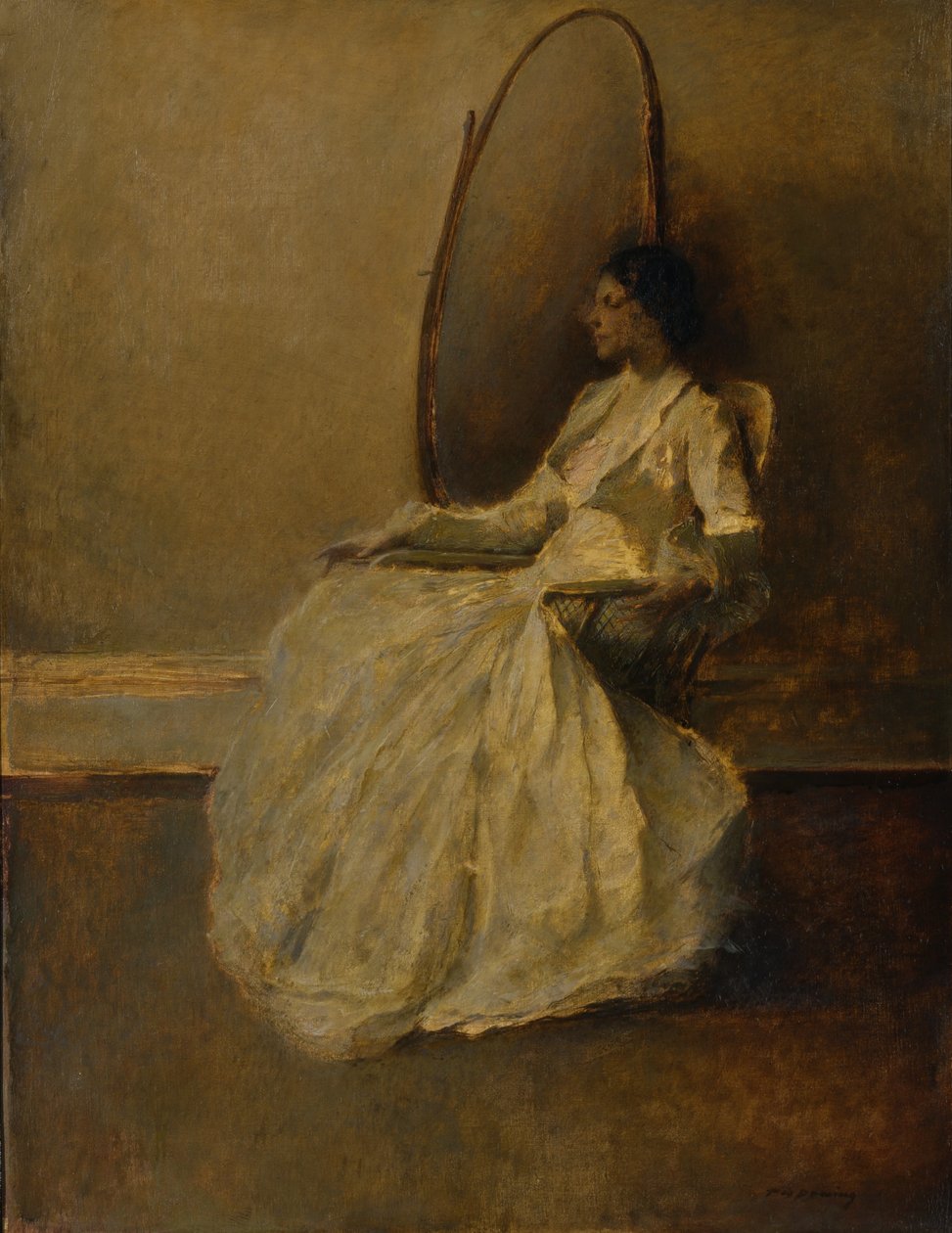 Senhora de Branco (N.º 1) de Thomas Wilmer Dewing