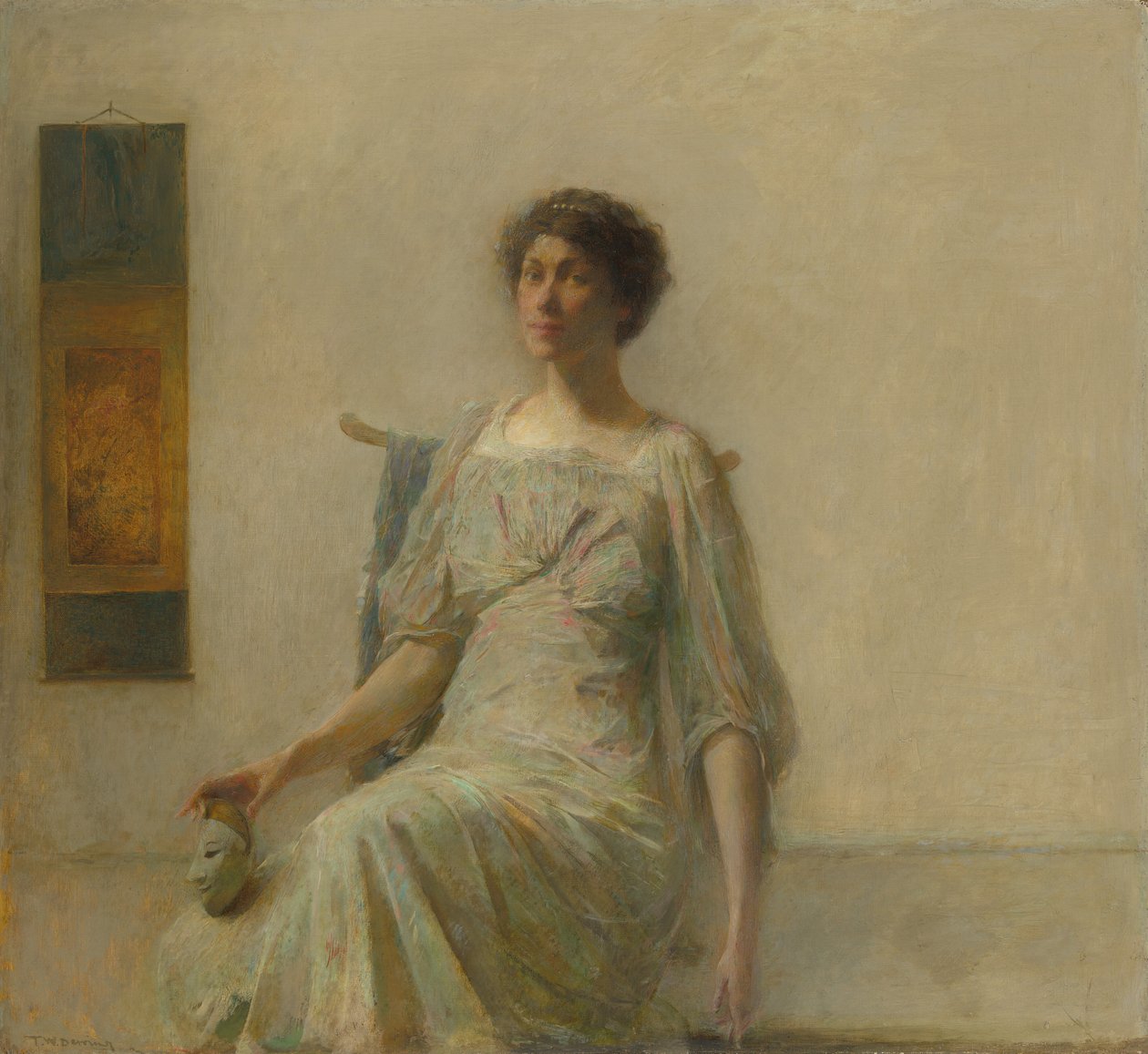 Senhora com uma máscara de Thomas Wilmer Dewing