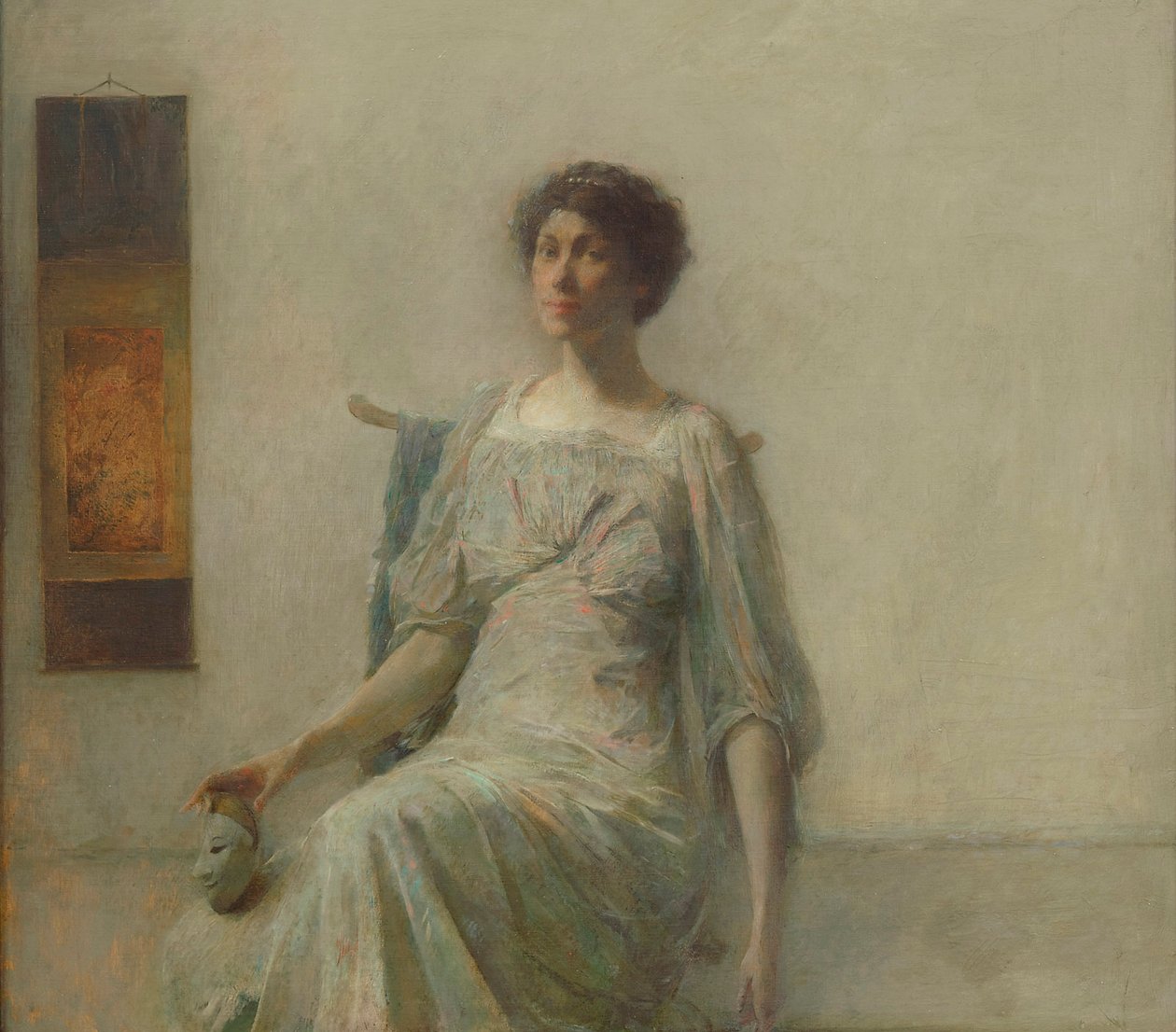 Senhora com uma máscara, 1911 de Thomas Wilmer Dewing