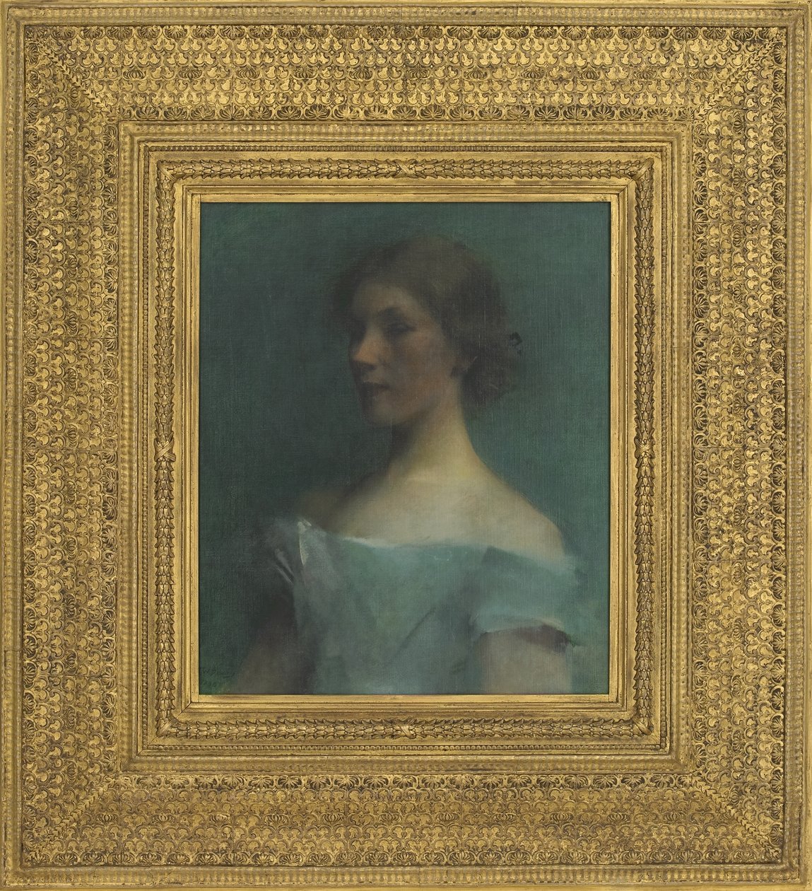 Retrato em azul, 1898 de Thomas Wilmer Dewing