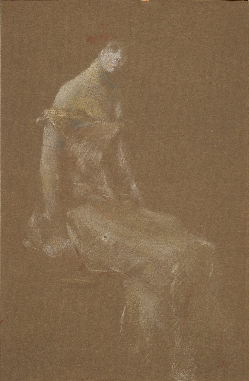 Retrato de uma Senhora em Rosa #3 de Thomas Wilmer Dewing