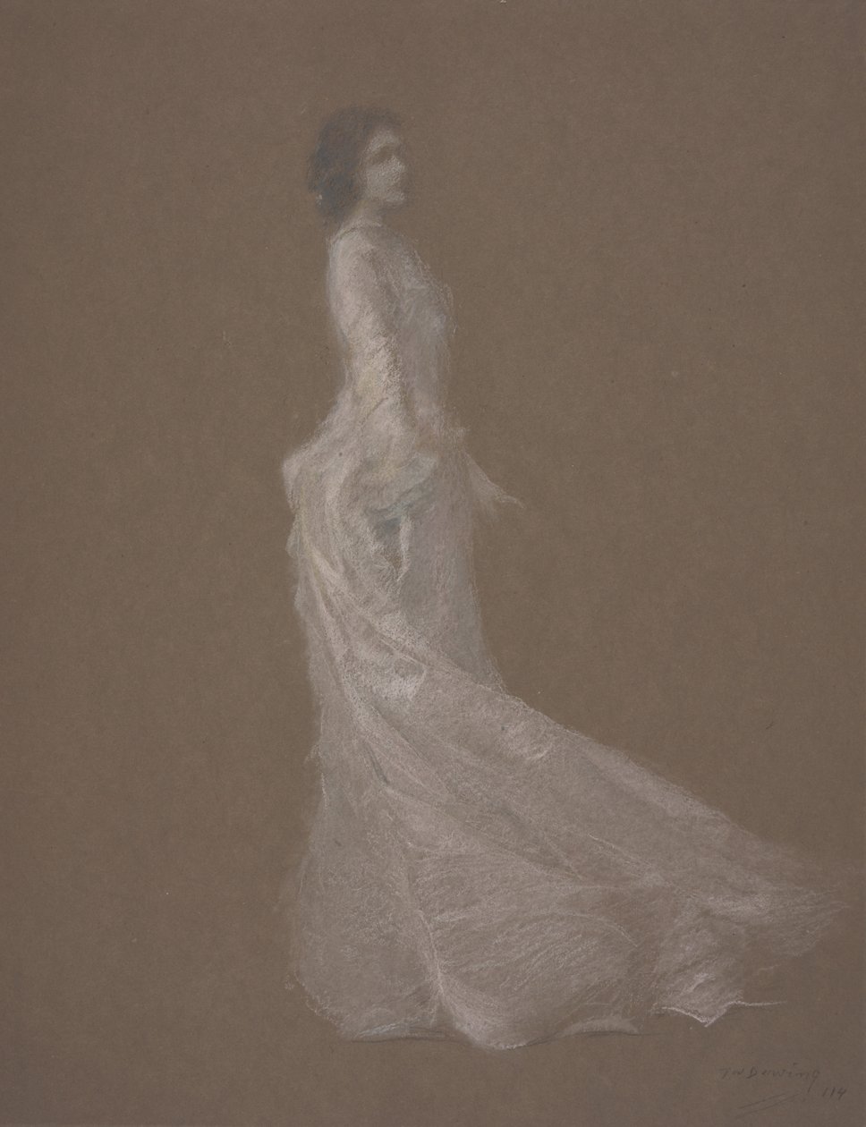 O vestido rosa, c.1894 de Thomas Wilmer Dewing