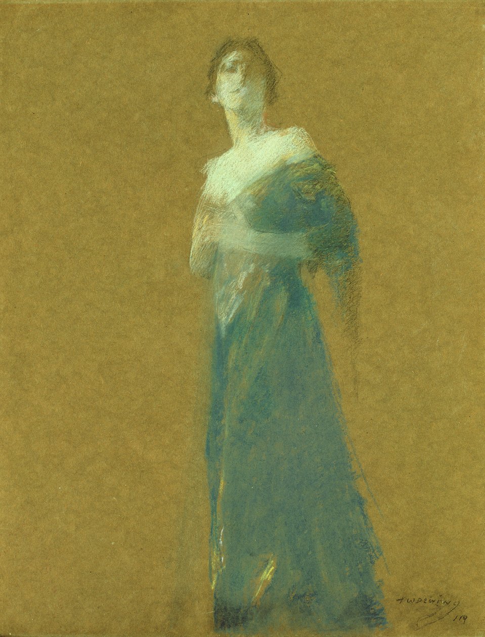Mulher de azul de Thomas Wilmer Dewing