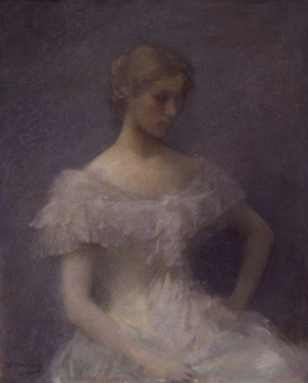 Jovem rapariga sentada de Thomas Wilmer Dewing