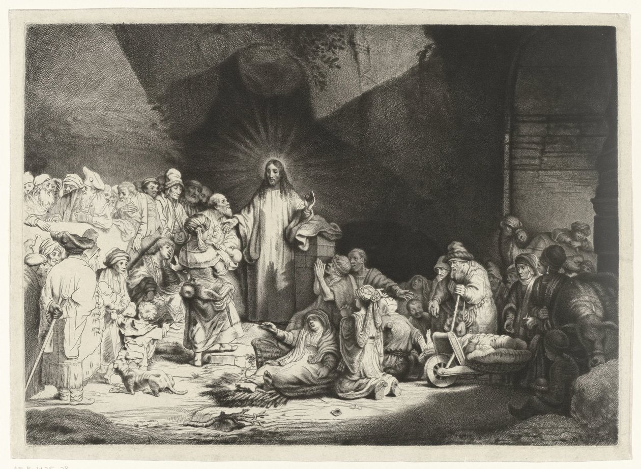 Pregação de Cristo (The Hundred-Gold Print) de Thomas Worlidge