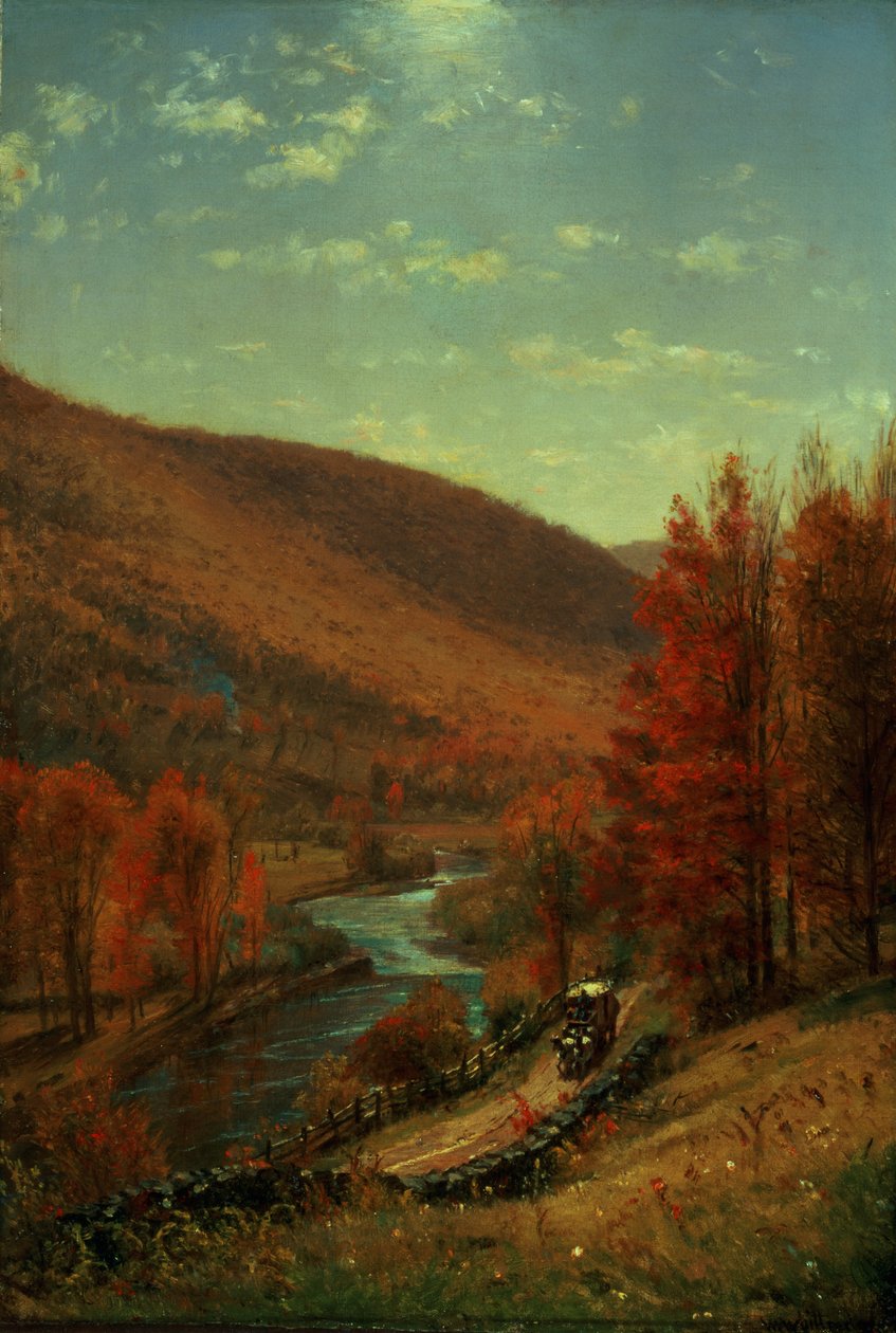 Uma estrada através de Belvedere, Vermont de Thomas Worthington Whittredge
