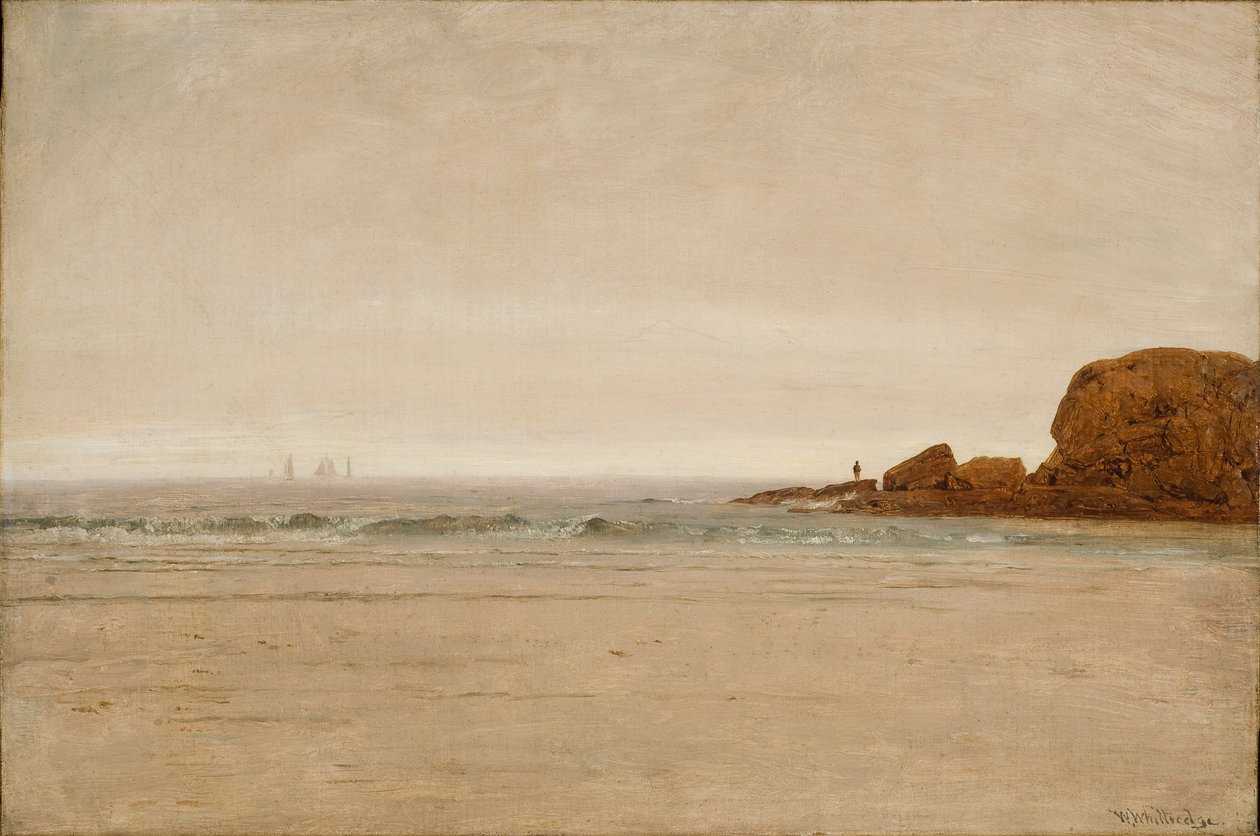 Praia e rochedos 1870 (Óleo sobre tela) de Thomas Worthington Whittredge