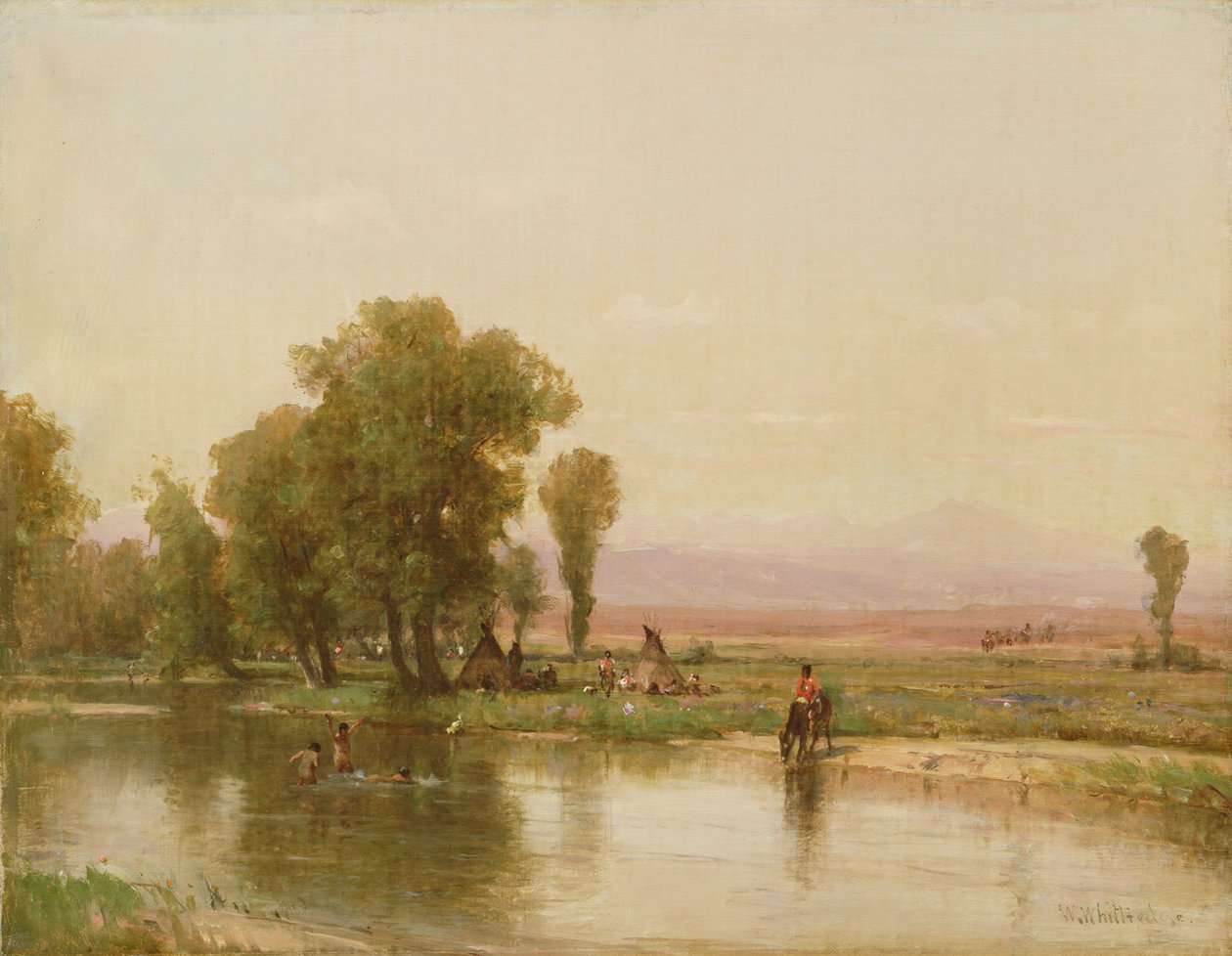 Acampamento no rio Platte, 1865 de Thomas Worthington Whittredge