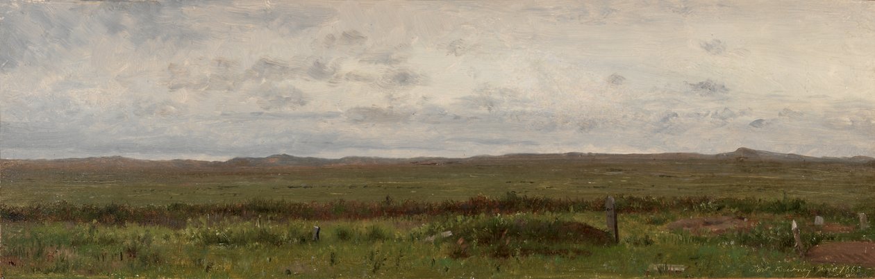 Túmulos de viajantes, Forte Kearny, Nebraska de Thomas Worthington Whittredge