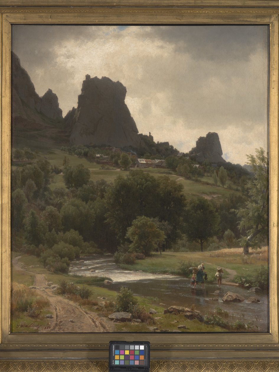 Summer Pastorale (Vista de Kallenfels) (óleo sobre tela) de Thomas Worthington Whittredge