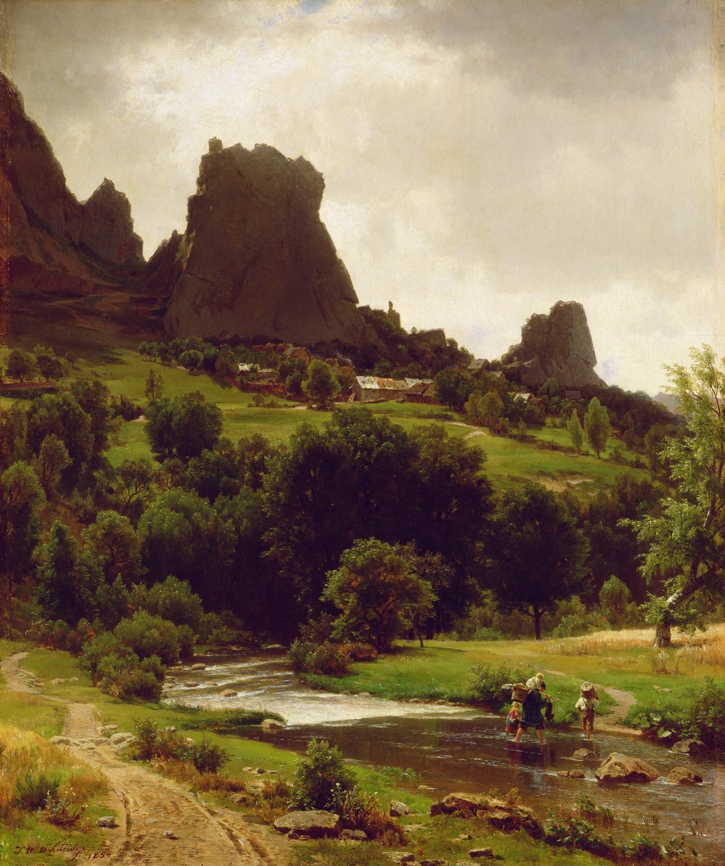 Pastorale de Verão (Vista de Kallenfels) 1853 (óleo sobre tela) de Thomas Worthington Whittredge