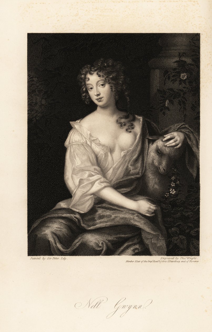 Nell Gwyn, actriz de Restauração, amante do Conde de Rochester, amante de longa data do Rei Carlos II de Inglaterra de Thomas Wright