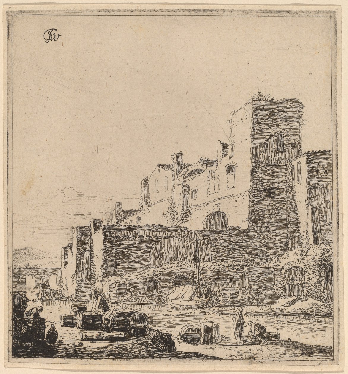 Marinheiros à beira-mar de Thomas Wyck
