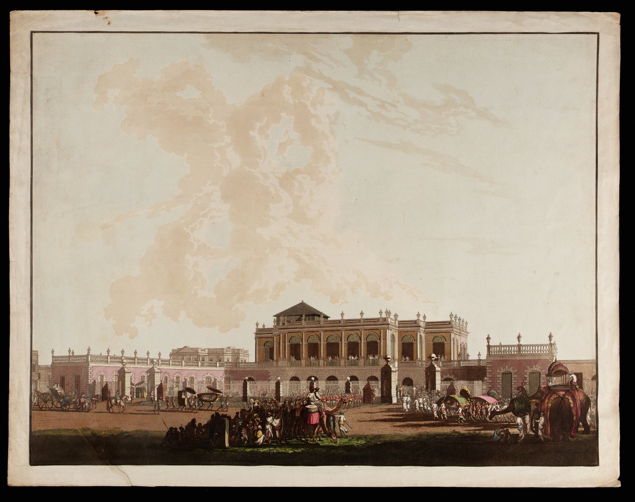 Antiga Casa do Governo das Vistas de Calcutá de Thomas und William Daniell