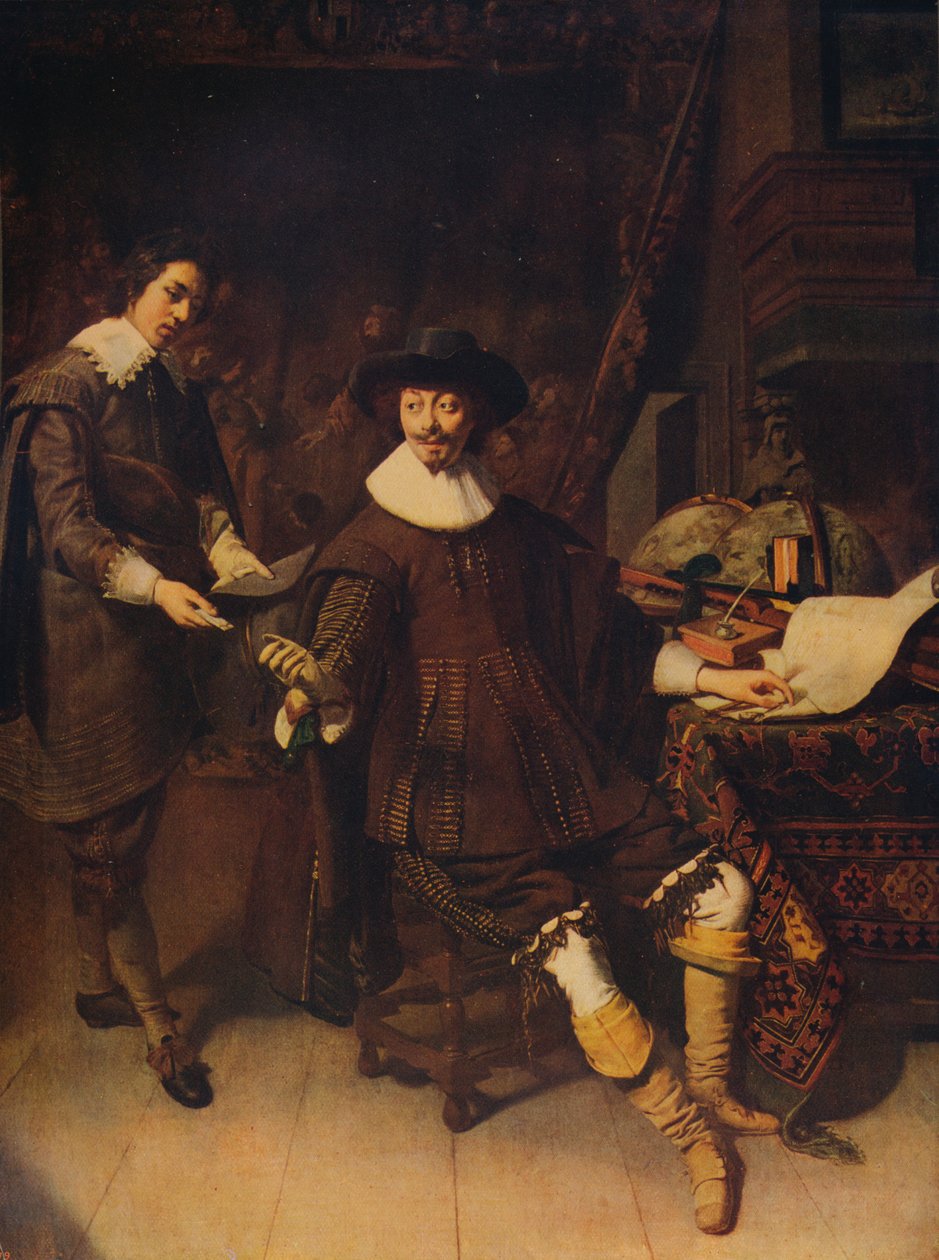 Constantijn Huygens e seu secretário, 1627, c1915 de Thomas de Keyser