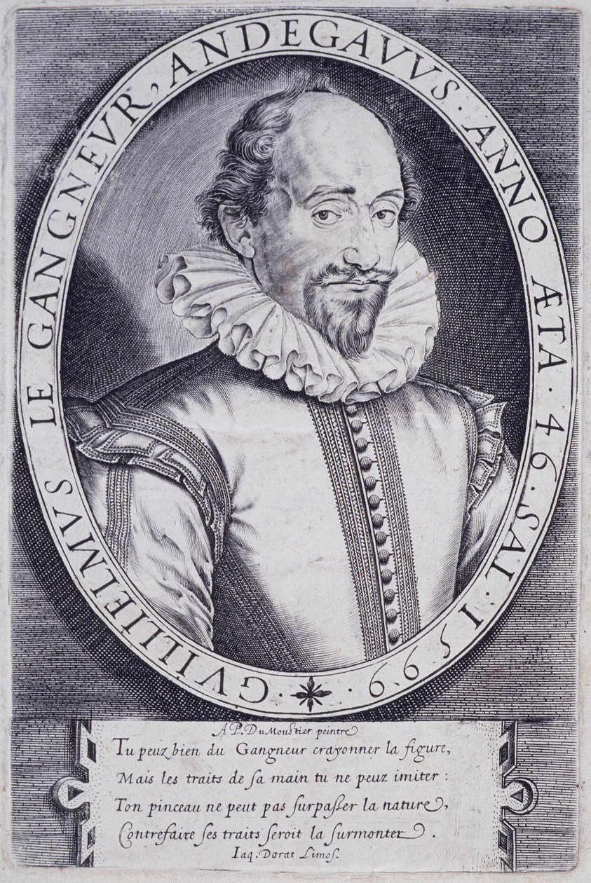 Retrato de Guillaume Le Gangneur (1553-1624), secretário da câmara do rei da França de Thomas de Leu