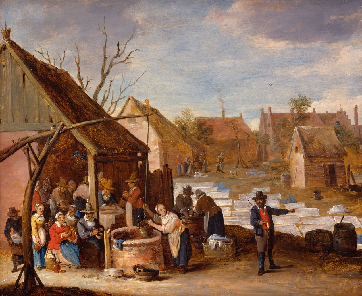 Camponeses em Trabalho num Campo de Branqueamento (óleo sobre tela) de Thomas van Apshoven