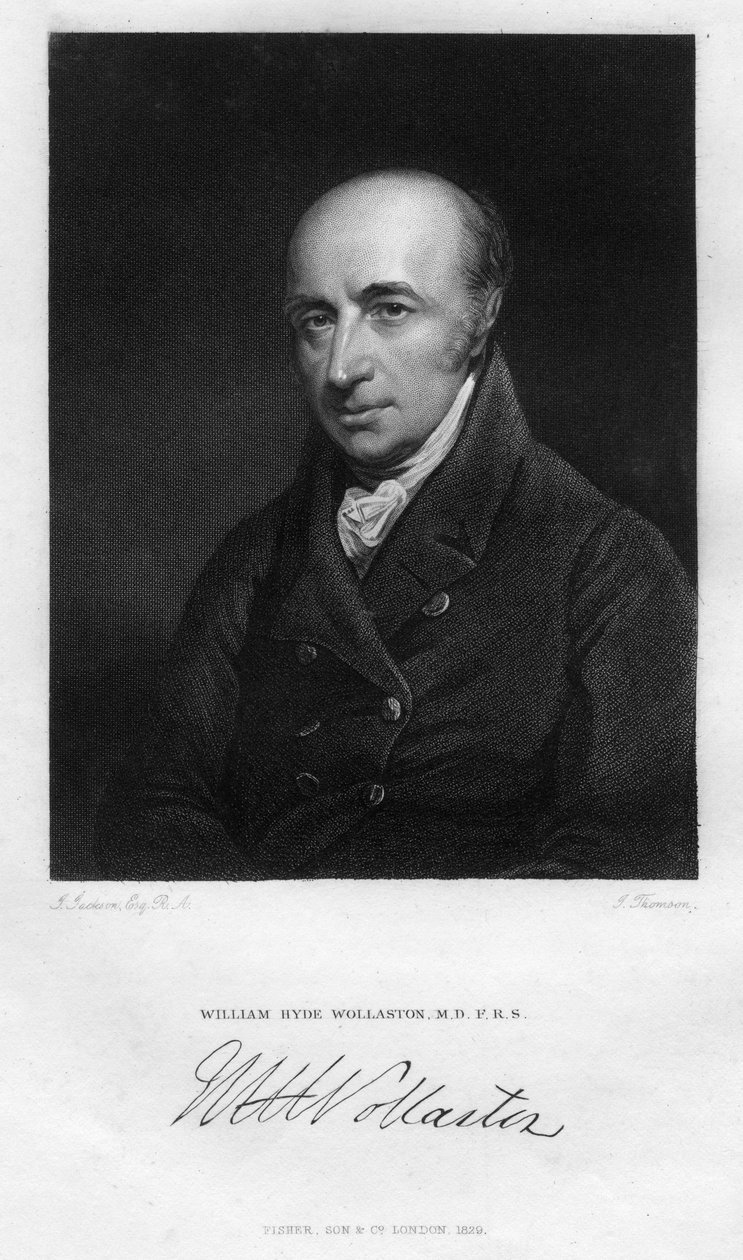 William Hyde Wollaston 1766-1828, fisiologista inglês, químico e físico, 1829. de Thomson