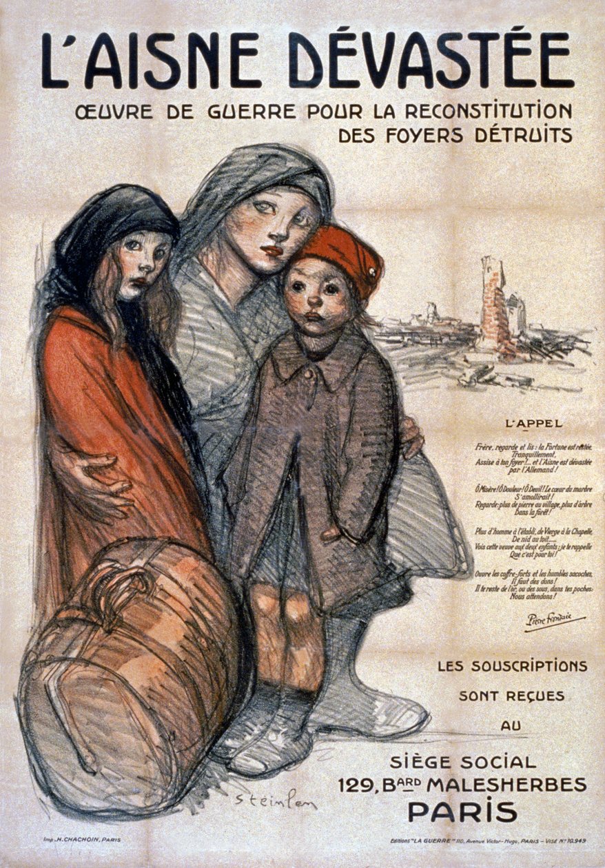 Devastado Aisne, 1919 de Théophile Alexandre Steinlen