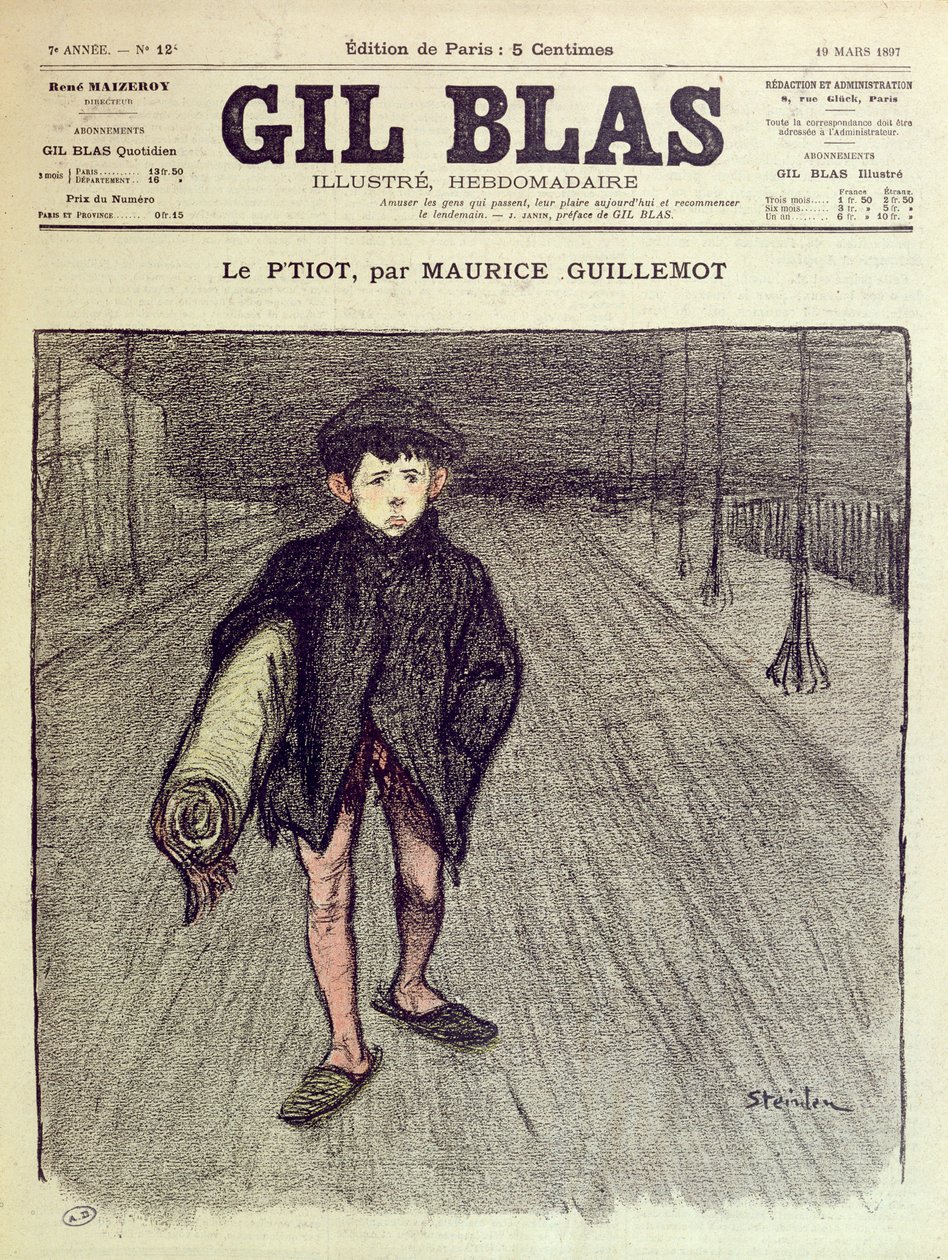 O menino, de &39;Gil Blas&39;, 1897 de Théophile Alexandre Steinlen