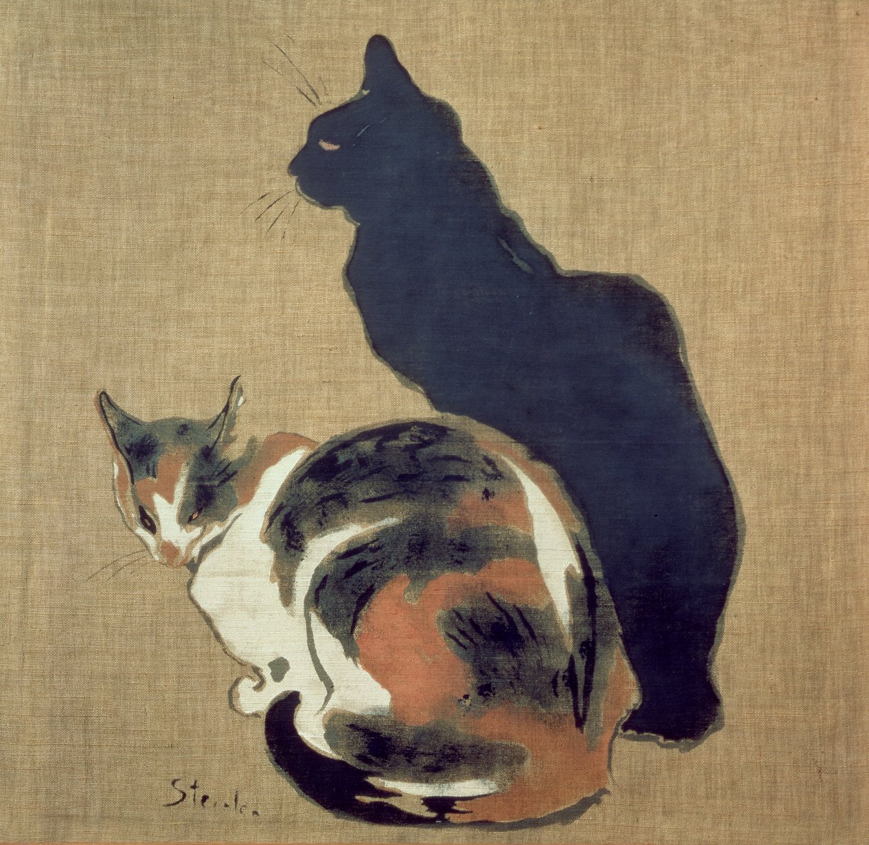 Dois gatos, 1894 de Théophile Alexandre Steinlen