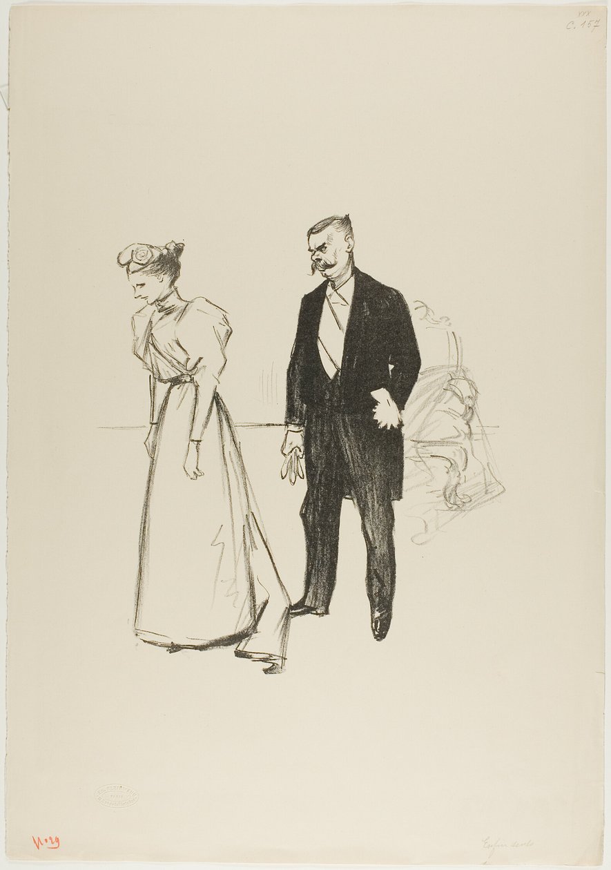 Finalmente sozinho! de Théophile Alexandre Pierre Steinlen