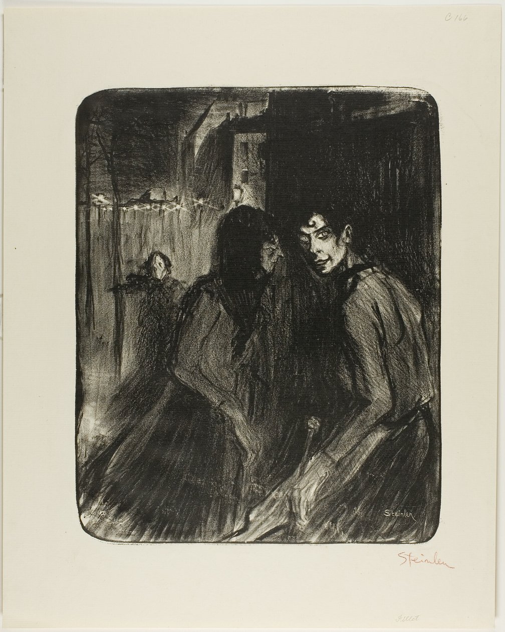 Prostitutas que discutem de Théophile Alexandre Pierre Steinlen