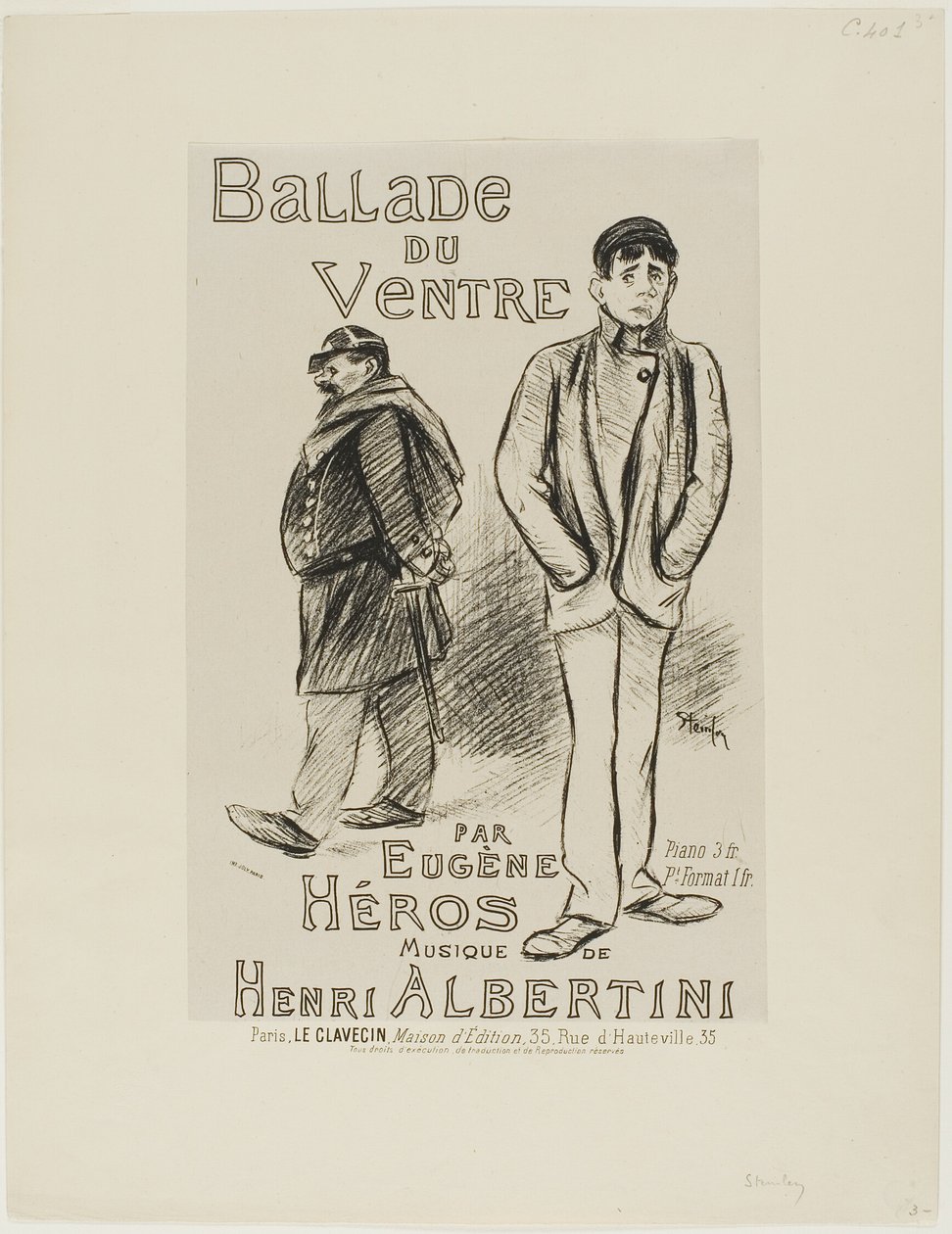 Balada do Ventre de Théophile Alexandre Pierre Steinlen