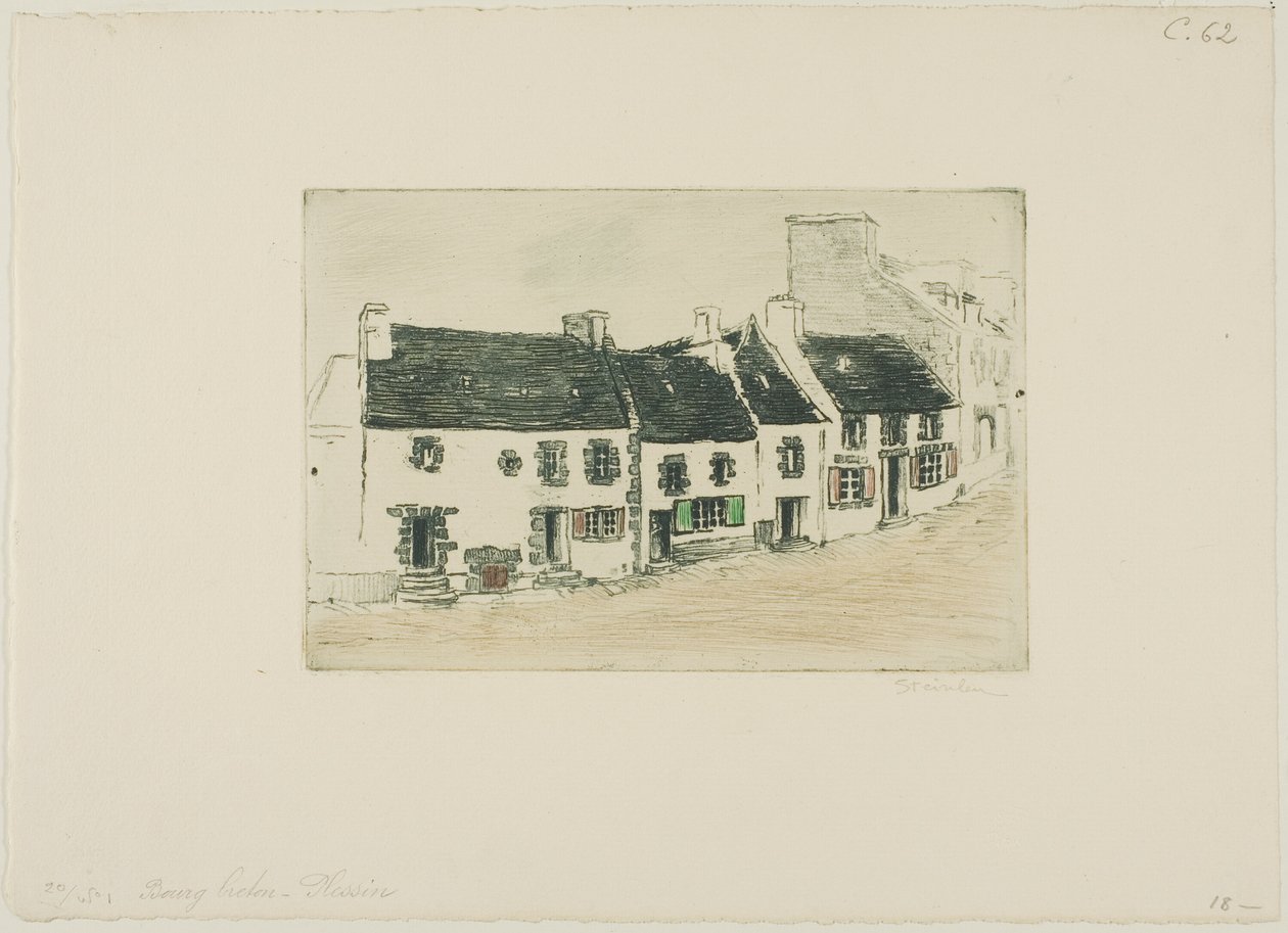 Cidade mercantil bretã, Plestin de Théophile Alexandre Pierre Steinlen