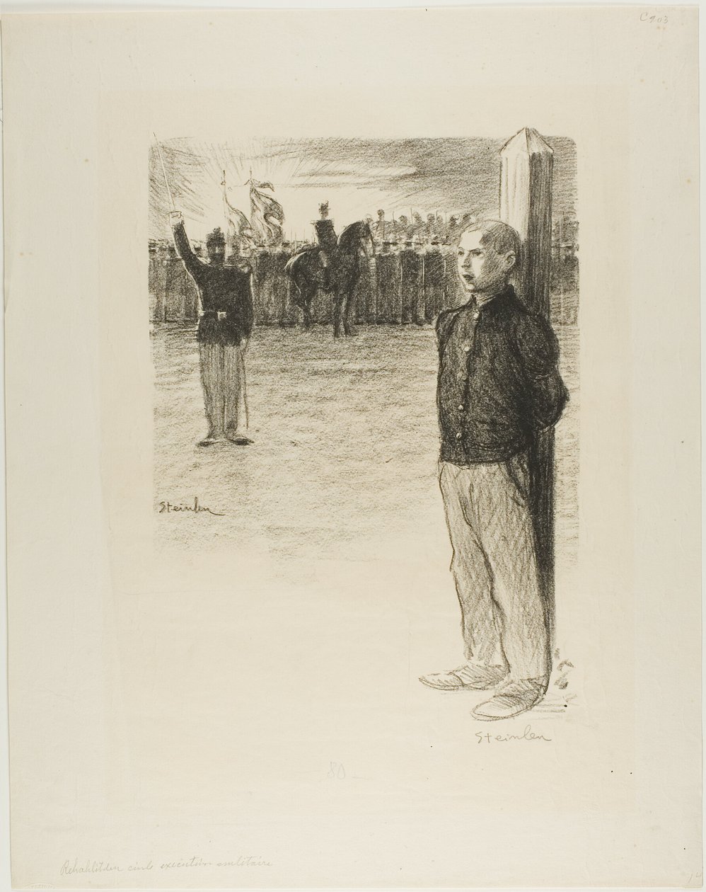 Reabilitação civil e execução militar de Théophile Alexandre Pierre Steinlen