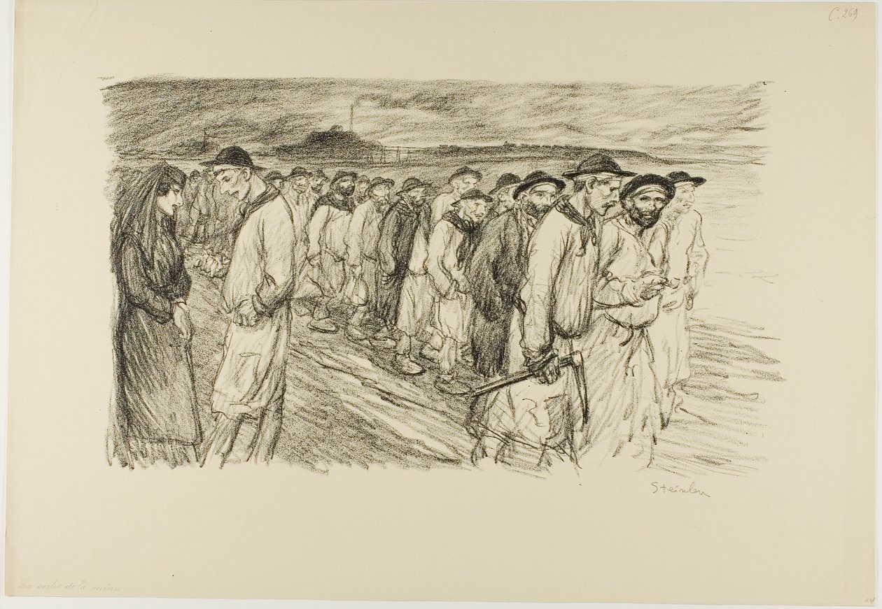 Saindo da mina de Théophile Alexandre Pierre Steinlen