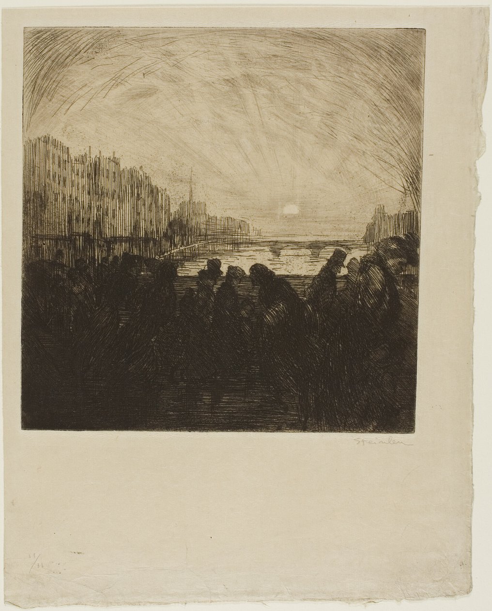 Efeito do pôr do sol de Théophile Alexandre Pierre Steinlen