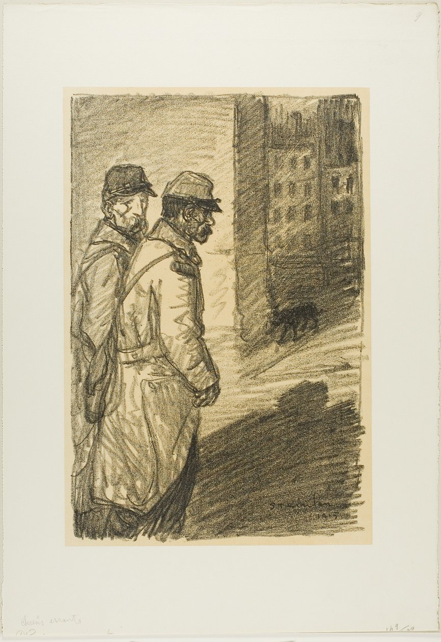 Cães errantes de Théophile Alexandre Pierre Steinlen