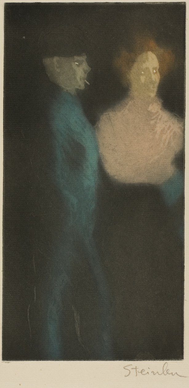 Rapariga e chulo de Théophile Alexandre Pierre Steinlen