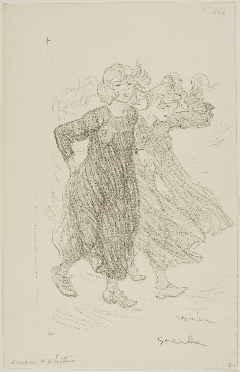 Rajada de vento de Théophile Alexandre Pierre Steinlen