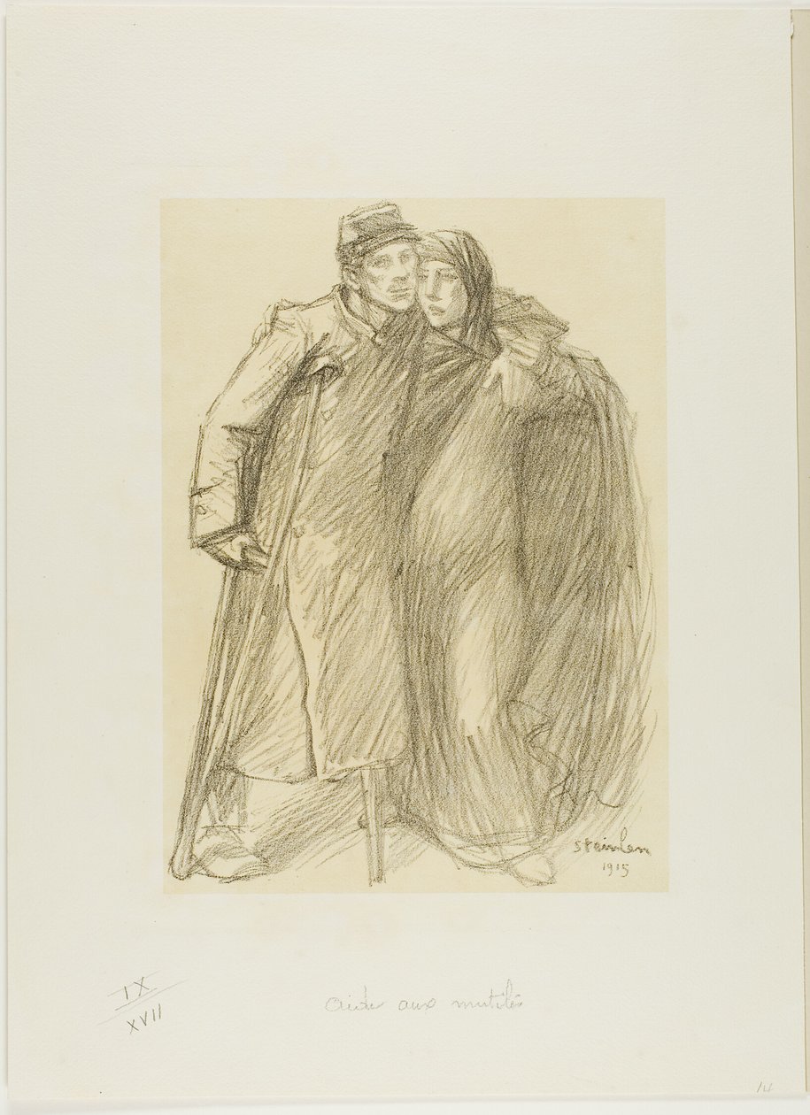 Ajudar os feridos de Théophile Alexandre Pierre Steinlen