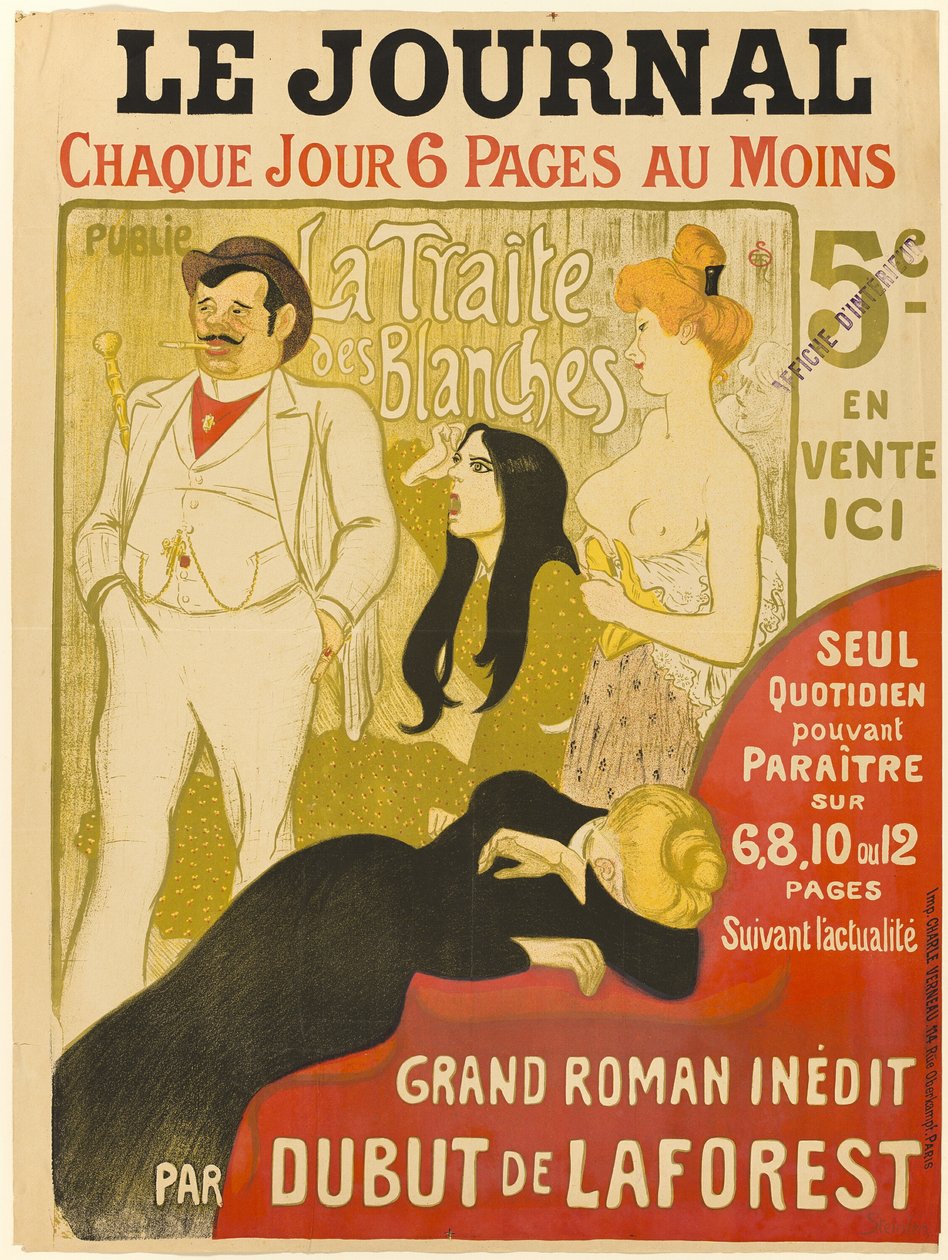 O comércio de escravos brancos de Théophile Alexandre Pierre Steinlen