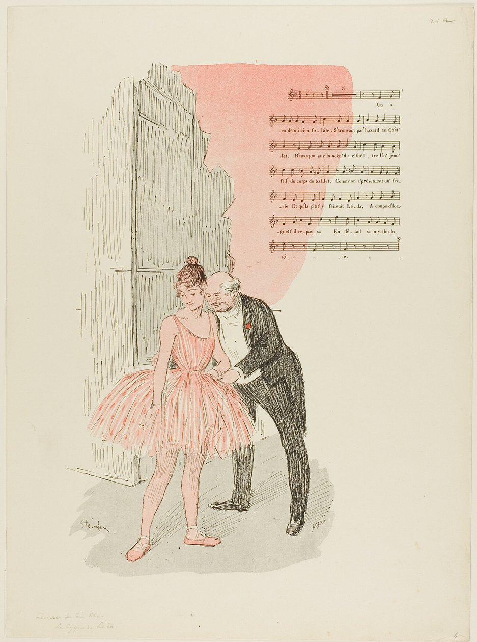 Leda e o Cisne de Théophile Alexandre Pierre Steinlen