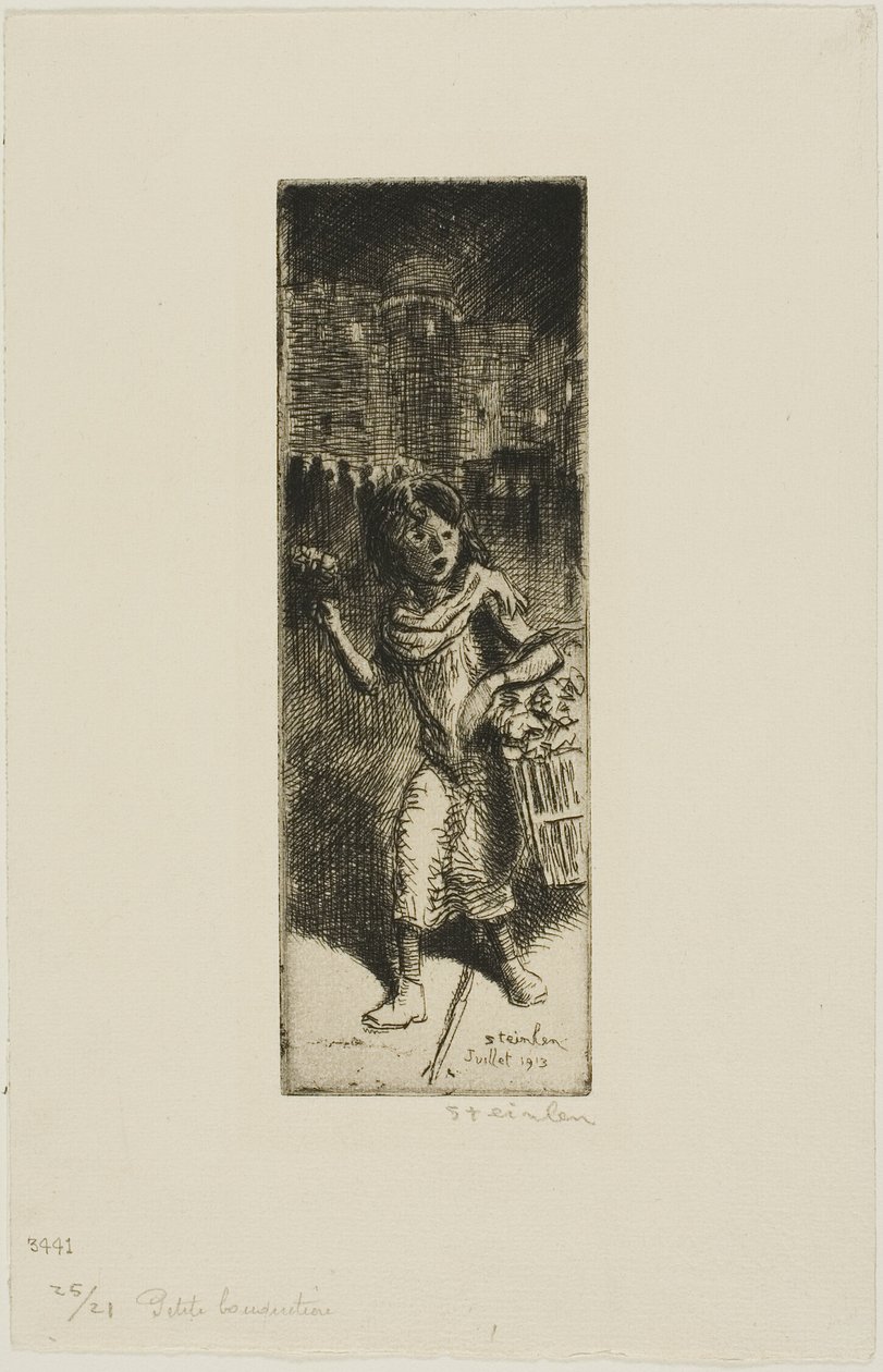 Menina das flores de Théophile Alexandre Pierre Steinlen