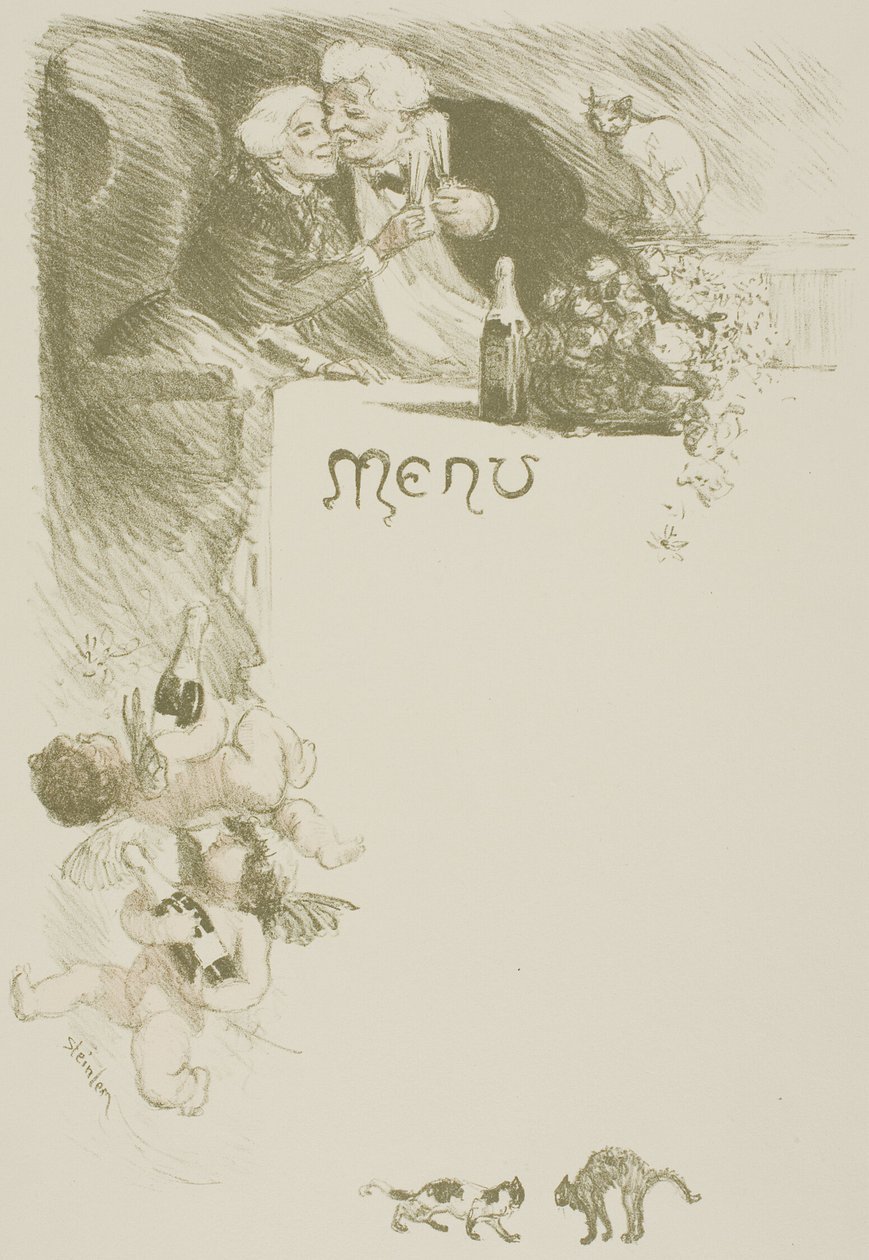 Menu Henriot de Théophile Alexandre Pierre Steinlen