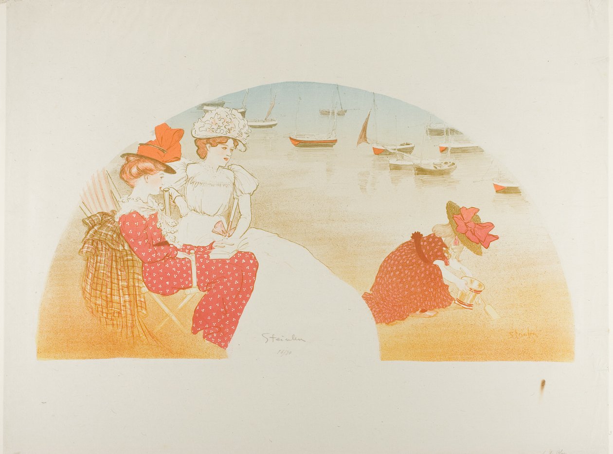 Na praia de Théophile Alexandre Pierre Steinlen